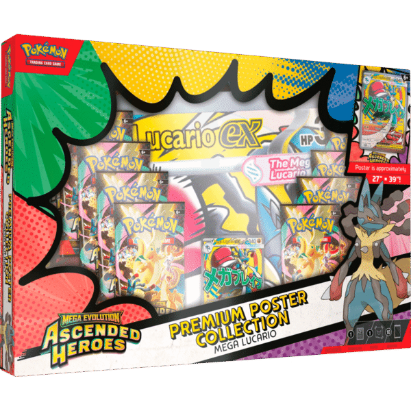 Pokemon TCG Ascended Heroes Premium Poster Collection Mega Lucario ex cardcenter.es