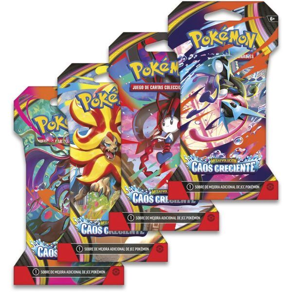 Pokemon Caos Creciente Chaos Rising espanol sobres enfundados cardcenter.es