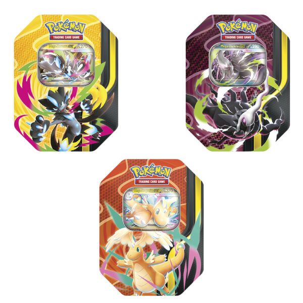 Tin Fall Lata Mega Forces Pokemon TCG All front espanol cardcenter.es